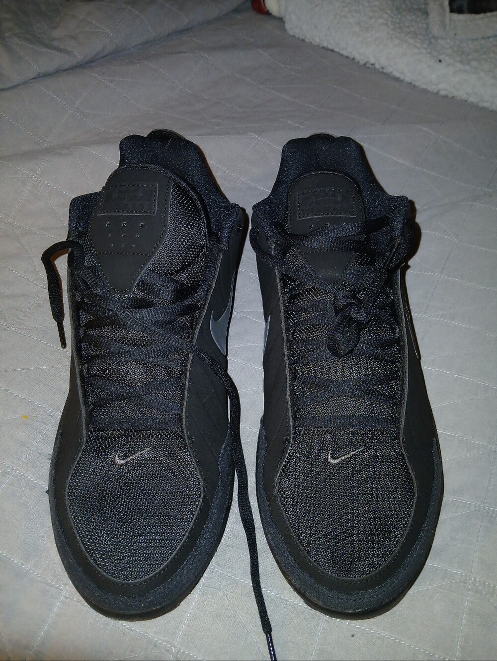 Nike Black Low-Top Athletic Sneakers with Silver Swoosh